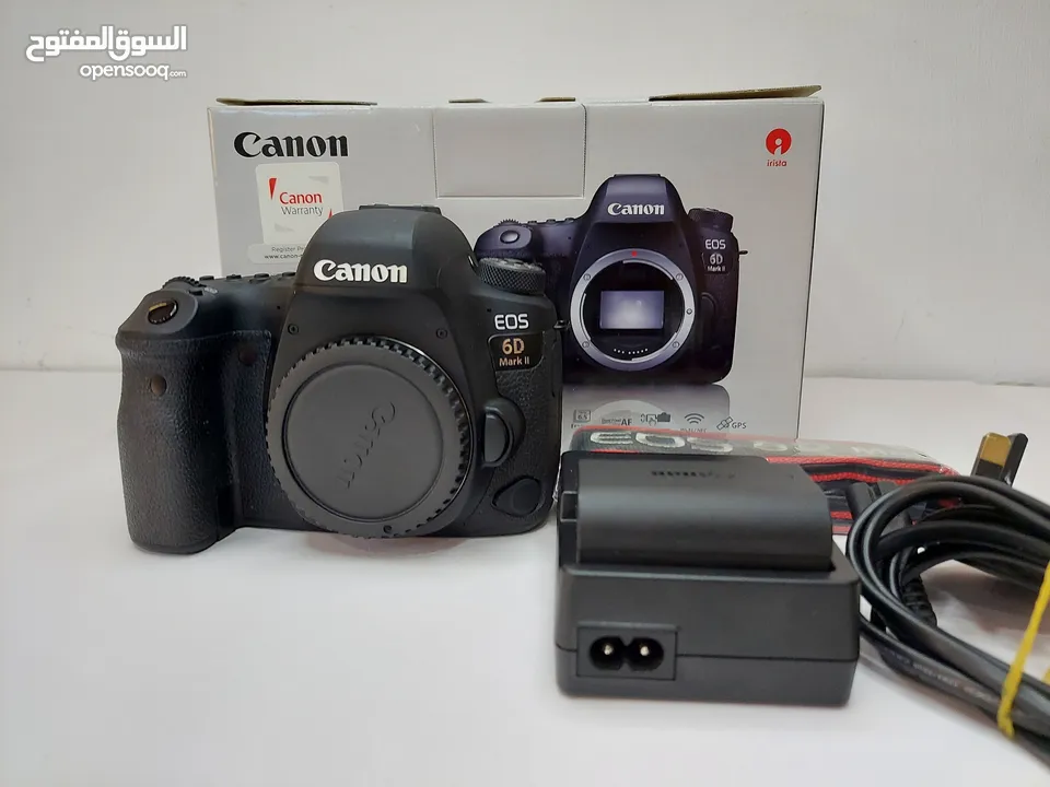 للبيع كاميرا canon 6d mark2 -عداد الشتر (13k) فقط.  -الكاميرا وكالة نظيفة جدا استخدام شخصي فقط