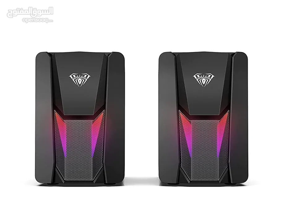 سماعات كمبيوتر جيمنغ  مضيئة مميزة  Aula Speaker N-108 Gaming RGB Lights OG