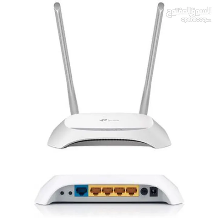 راوتر ومقوي اشارة وموزع الاشارة لمسافات  TP-Link N300 Wireless Wi-Fi Router 4 IN