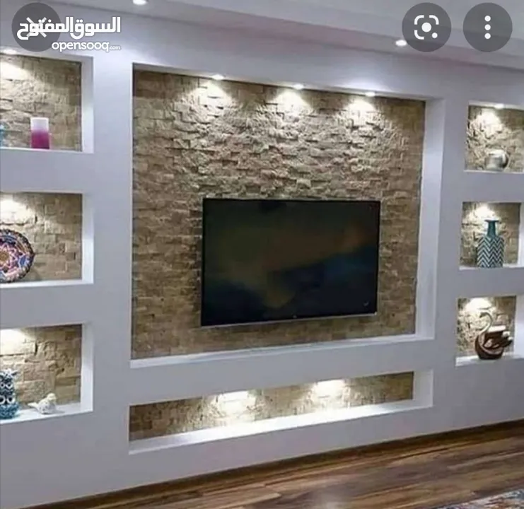 كهرباء وأحدث الديكورات المنزليه حبس بورد وتركيب بدل الخشب والرخام
