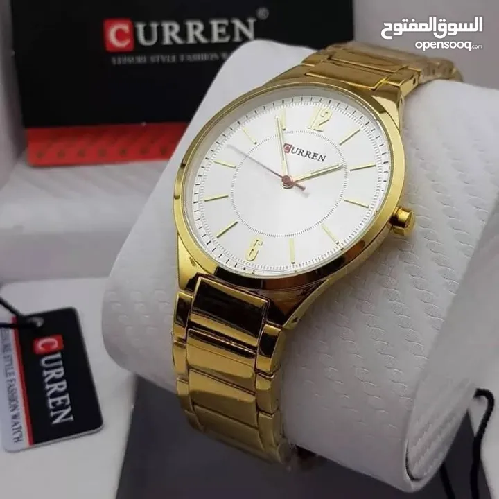 ساعة شبابية حزام معدني مع معرف للتاريخ من ماركة CURREN العالمية ضد الصدى بطارية تدوم لسنوات