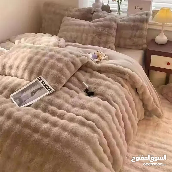 الأفخم والأجمل لشتاء 2026 وصل  لحاف فقاعات الأرنب المخملي