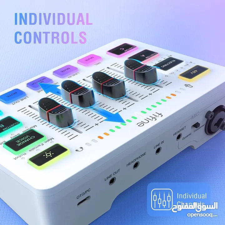 مكسر احترافي للالعاب والبث FIFINE Gaming Audio Mixer