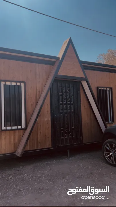 كرفان الكوخ لون خشبي جديد غير مستعمل