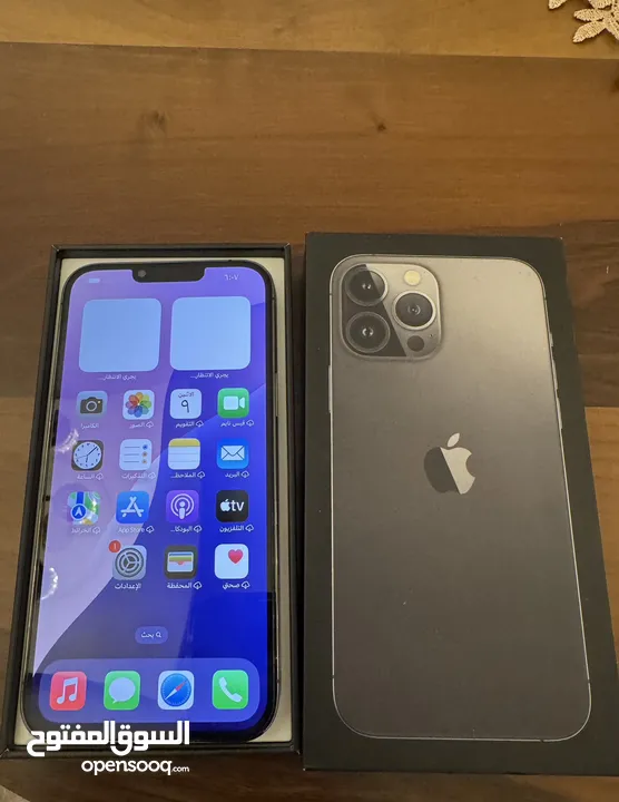 iPhone 13 Pro Max 256 gg gray بحاله ممتازه جدا