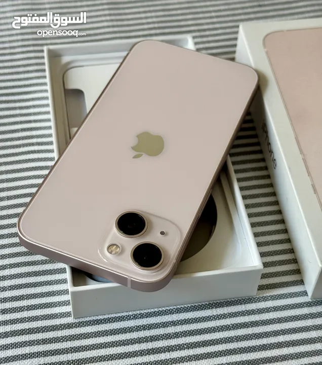 iPhone 13 pink 128GB used like new  250JD