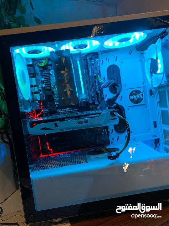 كمبيوتر ألعاب مكتبي – i5 / كرت GTX1060 6GB / رام 16GB / تخزين SSD+HDD / كيس CORSAIR RGB