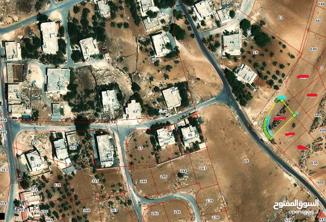 ارض في ارقى مناطق عمان على شارعين في شفا بدران للبيع