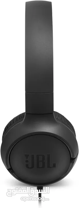سماعات JBL اصلي كيبل مع مايكروفون Jbl Tune 500 Headband with Black Wire Headphones and Microphone