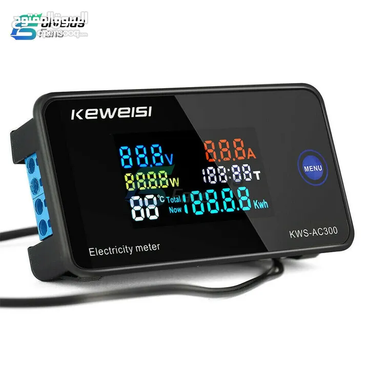 Color Display AC50-300V Digital Power Energy Temp Meter Ammeter Voltmeter