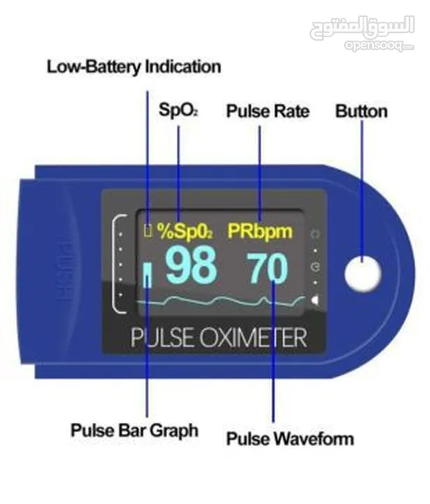 جهاز فحص نسبة الاكسجين LK88 Fingertip Pulse Oximeter