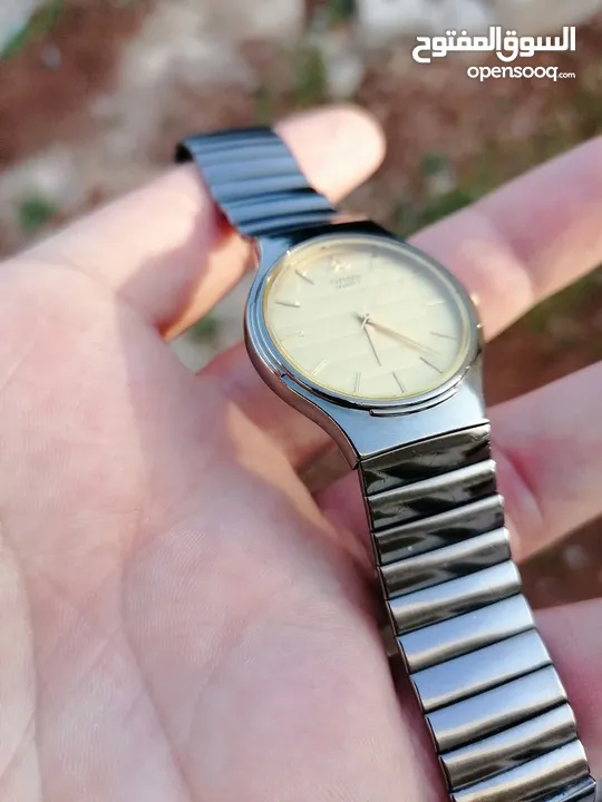 #CITIZEN MADE IN JAPAN  سيتيزن كوارتز ياباني اصلي حجم 33.5 رجالي ستاتي...كستك كبير موديل جمي