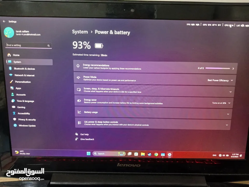 lenovo gaming laptop للألعاب                    ....................................................