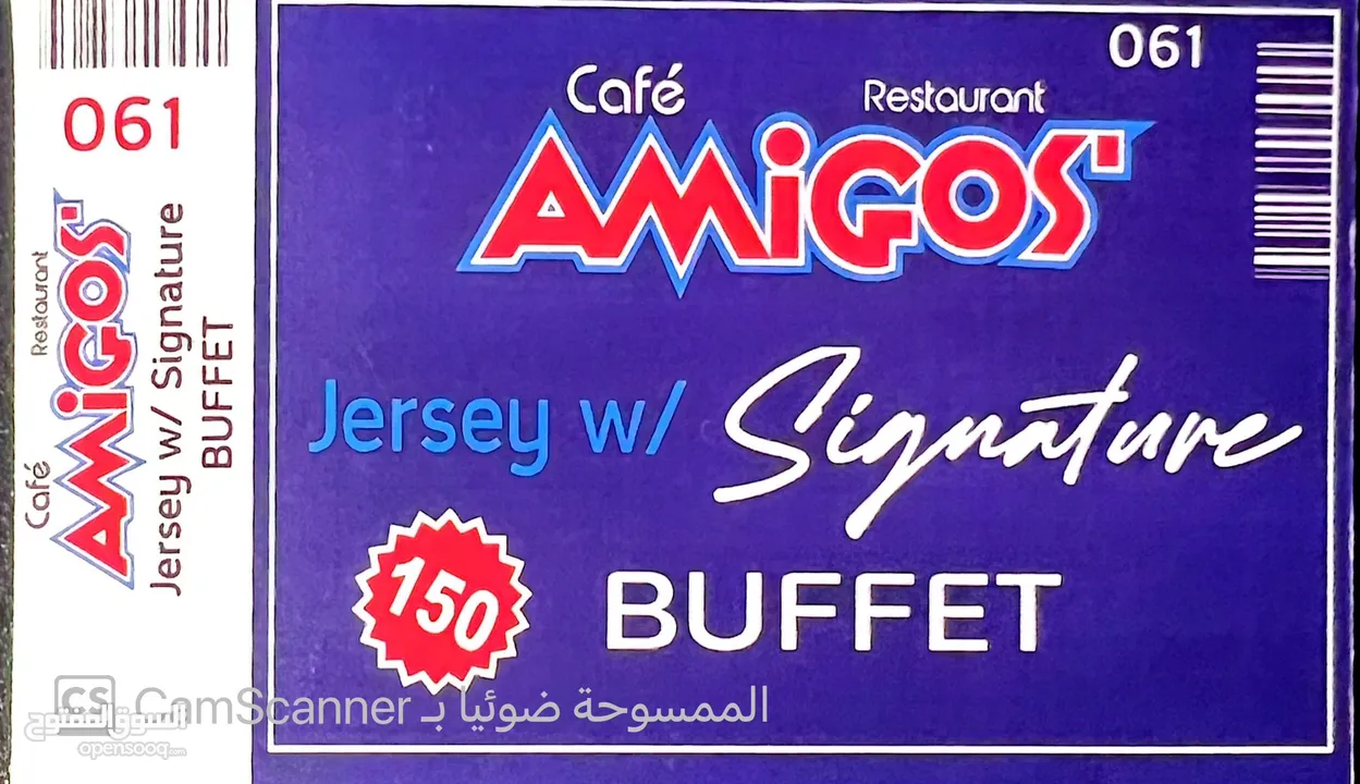 Tickets for amigos restaurant will coming the super star Alex cabagnot in April 12