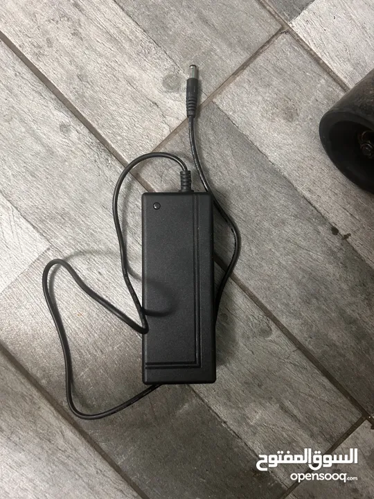 A electric scooter with all their accessories
