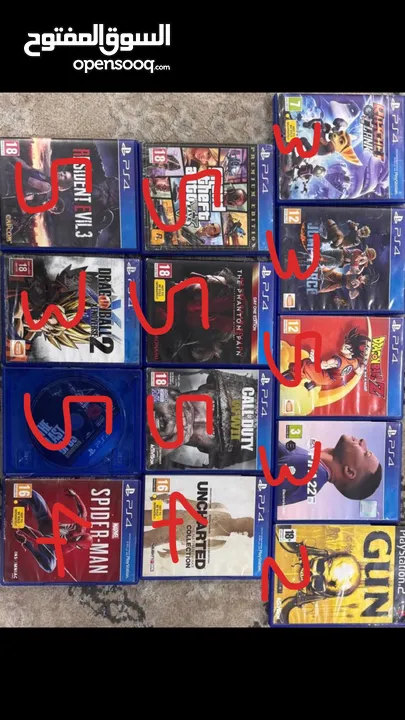 للبيع سيديات ps 4