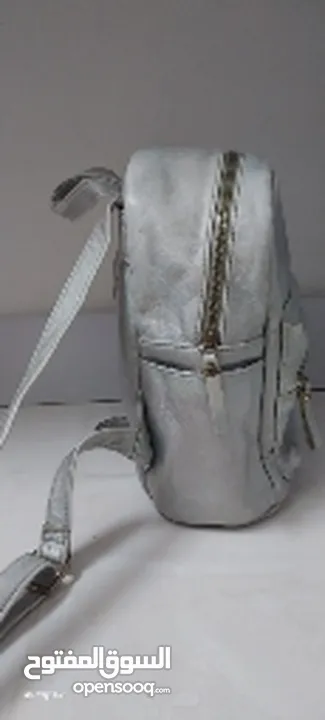 silver shiney bagpack for kids