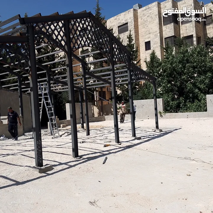 هنجر مطعم او كافيه او منزل)  Structural steel  للبيع .جديد ، لم يستعمل .. H ,90 kilograms ل  وزن كل