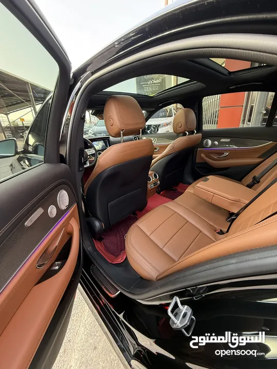 مرسيدس E350 2020 AMG فحص كامل ممشى قليل فل اضافات اعلى صنف لون اسود غرفة كاميل