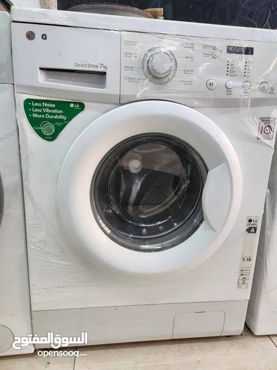 غسالة LG , direct drive 7kg / Samsung 8kg/BEKO 9kg/BEKO 7kg  مستخدم بحالة وكالة كفالة 6 شهور