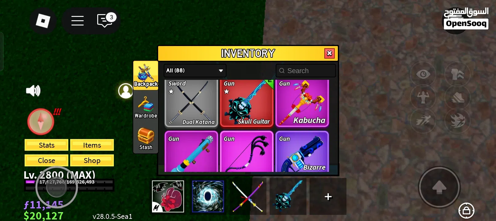 للبيع حساب بلوكس فروت قوي تقريبا كل شي في اللعبه blox fruit account strong for sell