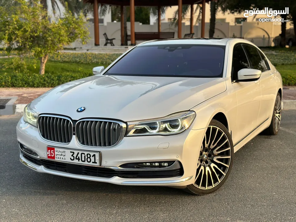 بي ام دبليو 750LI ابيض 2016 خليجي BMW 750LI White GCC 2016
