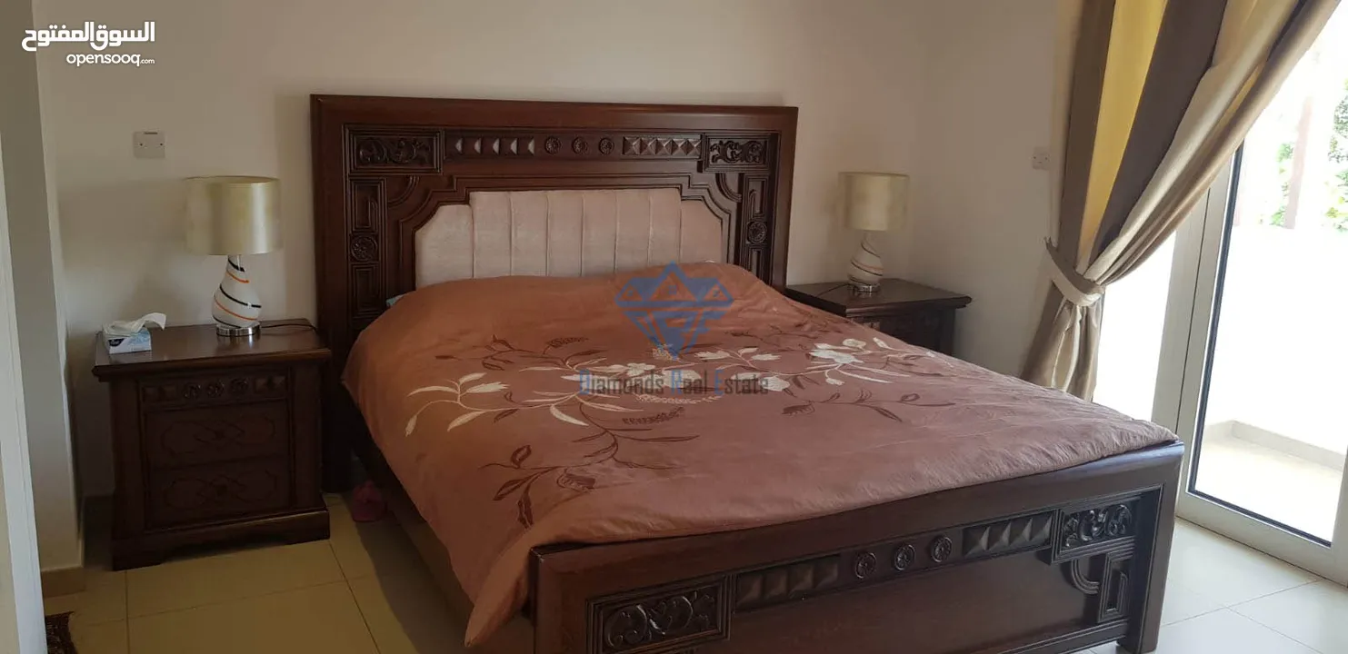#REF1104  Beautiful fully furnished 2 Bedrooms+Private Parking Town House For Rent in Al Mouj