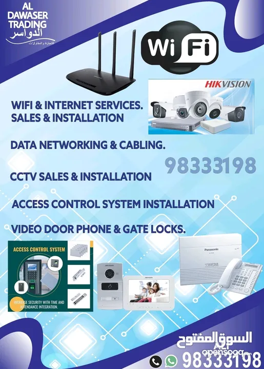 WIFI 7, INTERNET, TELEPHONE SERVICES. SUPPLY AND INSTALLATION OF ROUTERS. ELECTRICAL
