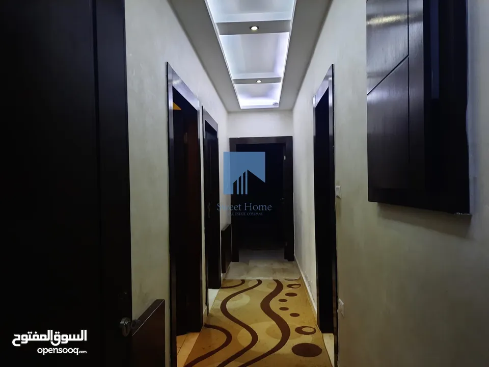 شقة مفروشة فاخرة للبيع في أم أذينة - قرب أبراج السادس 150م مع ترس 50م تشطيب سوبر ديلوكس