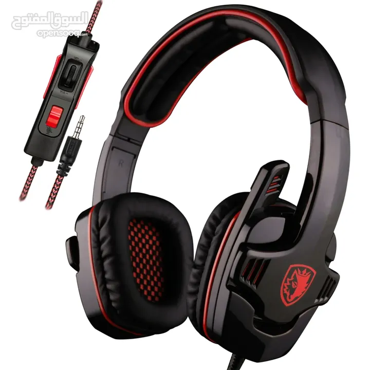 سماعات رأس هيدسيت سيدس جيمنج سلكي للكومبيوتر و البلي ستيشن SADES SA-708GT GAMING HEADSET