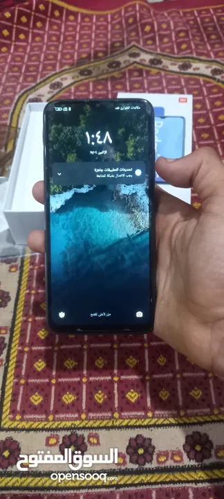 تلفون Realme  9T مساحه 128 رام 6 معاها الكرتونه والضمان البطاريه 6000مللي امبير. 18 فلت تدعم الشحن ا