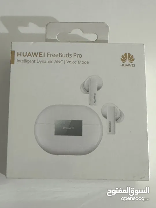 سماعات هواوي Huawei freebuds pro "جديد" لون ابيض قابل للمساومة بشكل بسيط يعني مش 20 لا تبعت ابو 20
