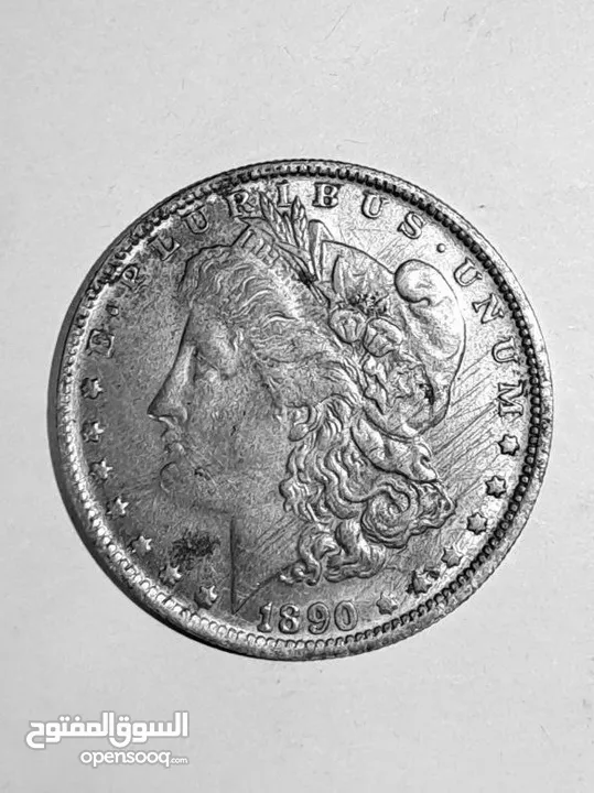 ‏1890-CC Carson City Silver Dollar عملة دولار أمريكي $ سنة 1890 ميلادي