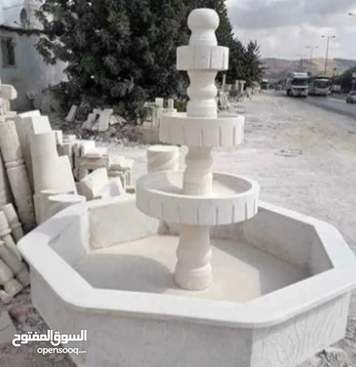 عرض على نوافير وشلالات وبابكيو حواض زريعه جميع انواع الحجر البناء والديكورات