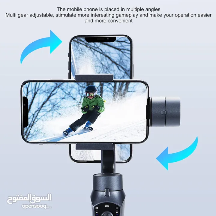 المثبت الذكي المضاد للاهتزاز (حامل بانورامي)Smartphone Gimbal Stabilizer, F10 Handheld 3-Axis Phone