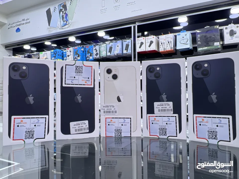 iPhone 13 (128) GB ايفون 13 جديد  128 جيجابايت ( وارد الشرق الاوسط ) كفالة الوكيل بالاردن ABM سنة //