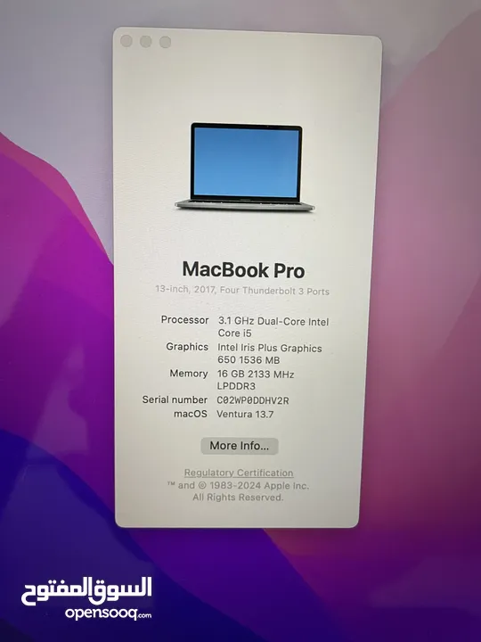 MacBook Pro 2017 - 13 inch Mint condition