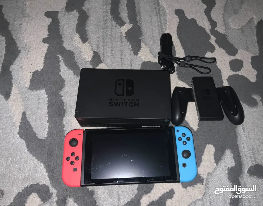 Nintendo switch with accessories