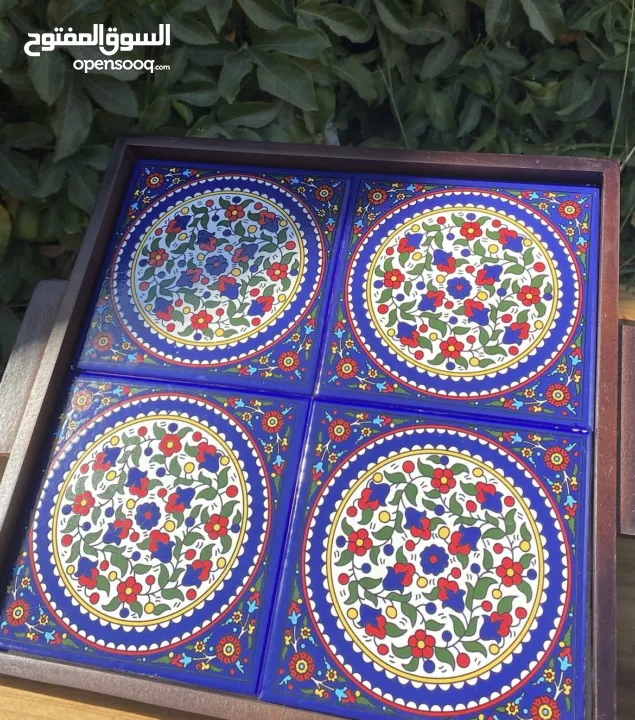 خزفيات اطقم صواني اكواب