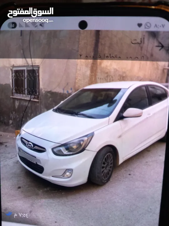 المركبه من نوع هونداي اكسنت موديل 2014