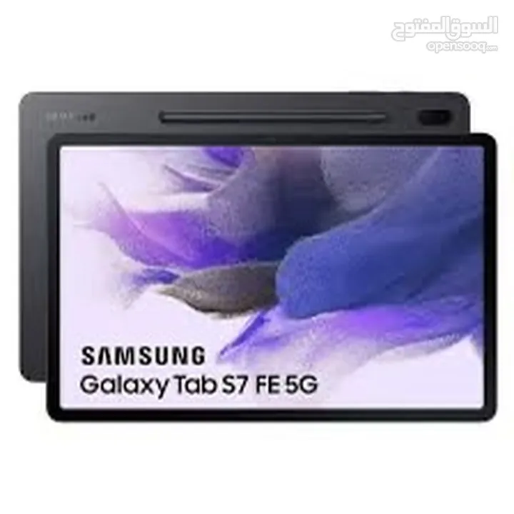 Samsung Galaxy Tab S7 FE 64GB 5G 12.4" Tablet -Black