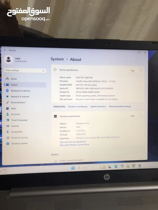 لاب توب hp بحالت الجديد استخدام طالبه اقرء الوصف