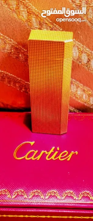 قداحة كارتير Cartier  الفاخره مطليه ذهب بحالة الوكاله فرنسيه  أصليه