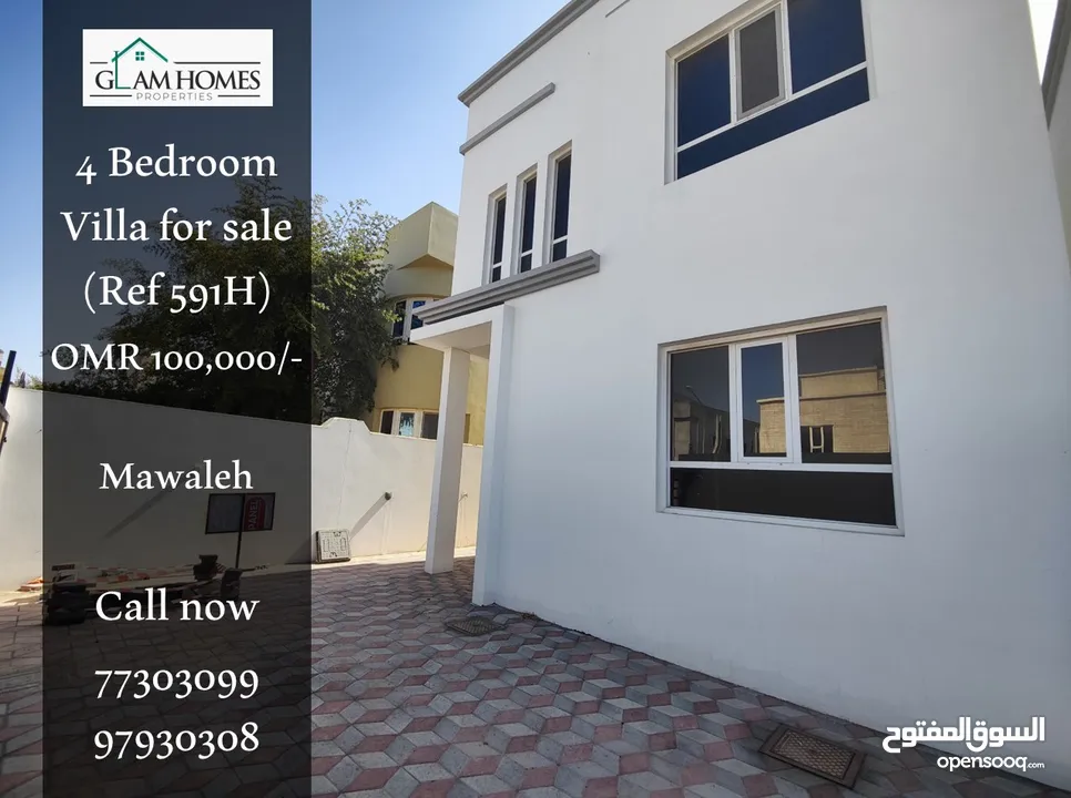 Ideal 4 BR villa available for sale in Mawaleh Ref: 591H