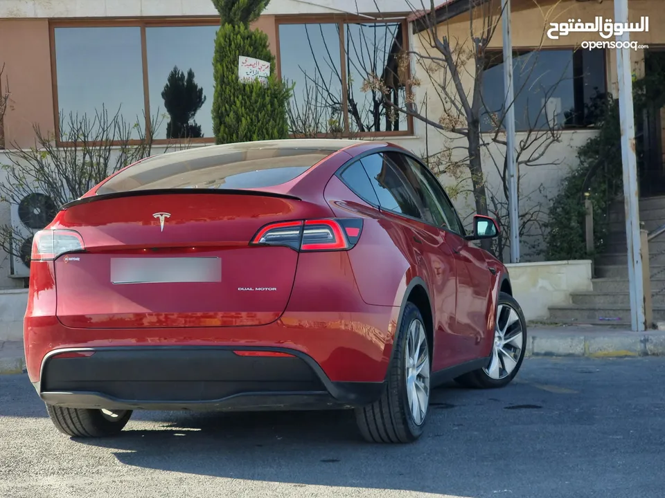 2022 TESLA MODEL Y LONGRANGE DUALMOTOR   7 SEATS تيسلا جمرك جديد 7مقاعد فحص كامل