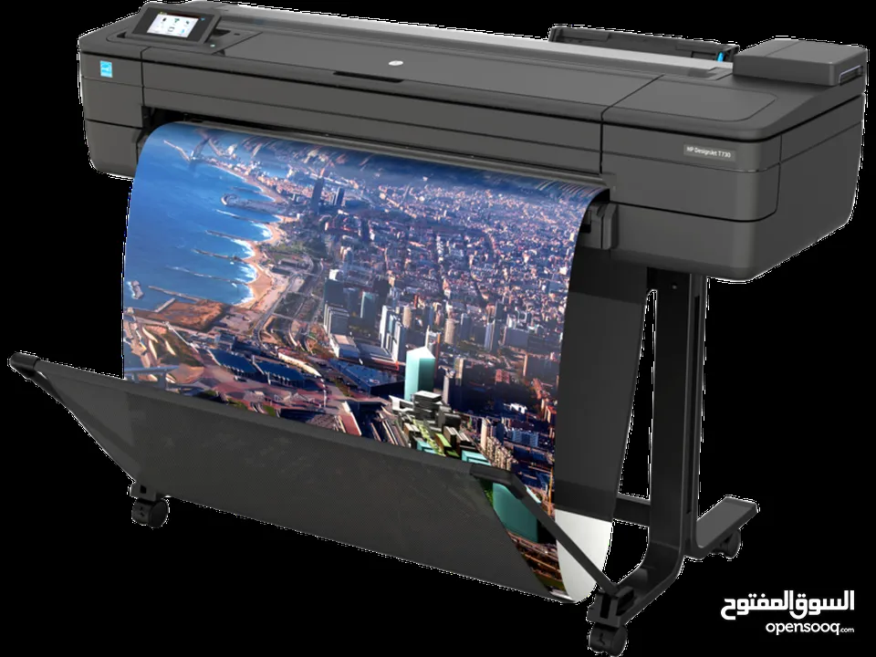 طابعة HP DesignJet T650 ذات 36 بوصة، طابعة ملونة للأحجام الكبيرة، مع حزمة حبر ملون وأسود