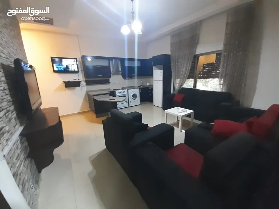 شقة مفروشة مساحة 110 متر في - عبدون - غرفتين نوم و بلكونة (6803)