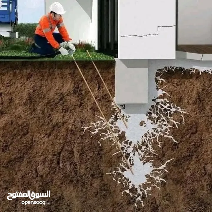 معدات دعم انشائي وحقن تربة واختراق تربة و فايبر كونكريت وايبوكسي وأعمدة ديكورية و اجهزة فحص الاختراق