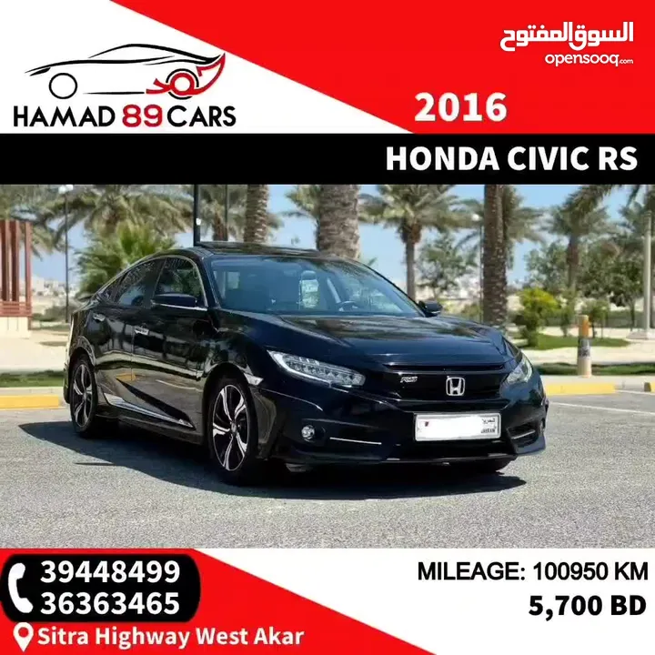 Honda Civic RS 2016 (Black)