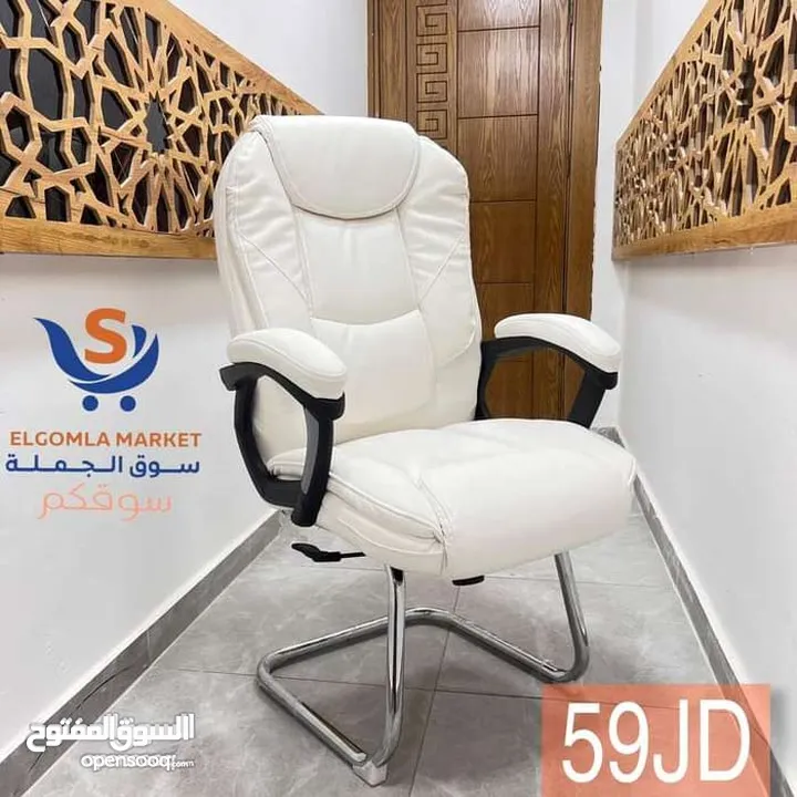 كرسي مدير جلد طبي كرسي يتحمل اوزان ايادي مبطنه كرسي مقعد اسفنج سماكة عالية كرسي مدير فخم جك ايطالي .